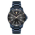 Movado Men’s Swiss Made Quartz Blue Stainless Steel Black Dial 40mm Watch 2600160