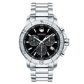 Movado Men’s Swiss Made Quartz Silver Stainless Steel Black Dial 42mm Watch 2600110