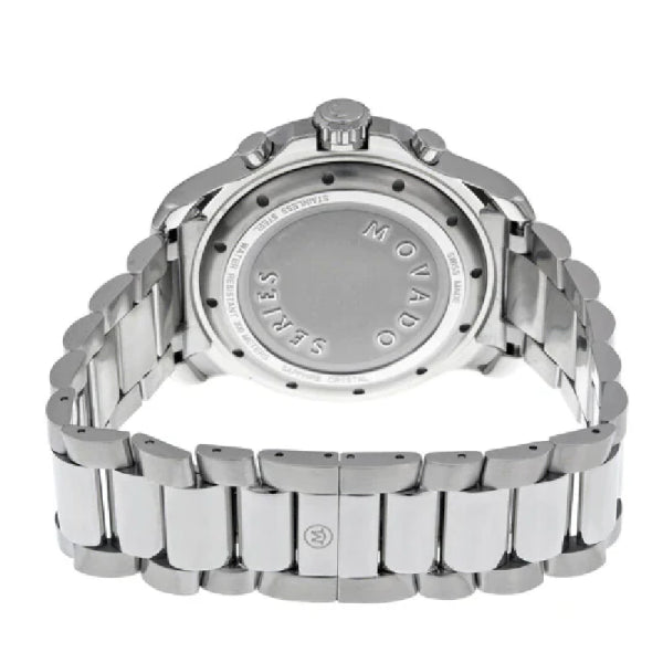 Movado Men’s Swiss Made Quartz Silver Stainless Steel Black Dial 42mm Watch 2600110