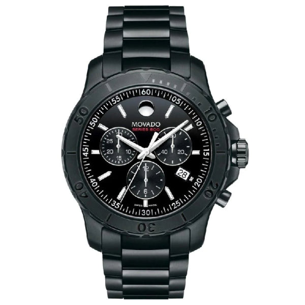 Movado Men’s Quartz Swiss Made Black Stainless Steel Black Dial 42mm Watch 2600119