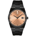 Movado Unisex Quartz Swiss Made Black Stainless Steel Rose Gold Dial 40mm Watch 3601244