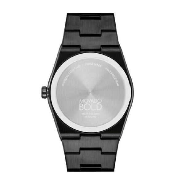 Movado Unisex Quartz Swiss Made Black Stainless Steel Rose Gold Dial 40mm Watch 3601244