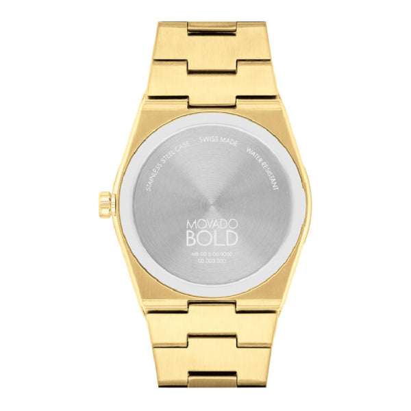 Movado Men’s Quartz Swiss Made Gold Stainless Steel Black Dial 40mm Watch 3601223
