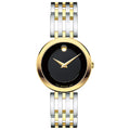 Movado Women’s Quartz Swiss Made Two-tone Stainless Steel Black Dial 28mm Watch 607053