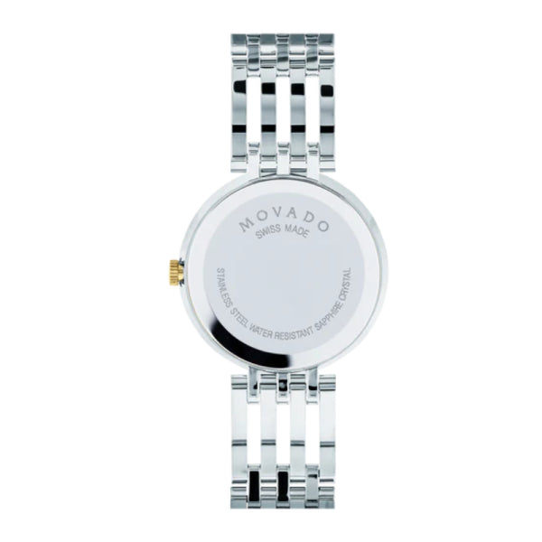 Movado Women’s Quartz Swiss Made Two-tone Stainless Steel Black Dial 28mm Watch 607053