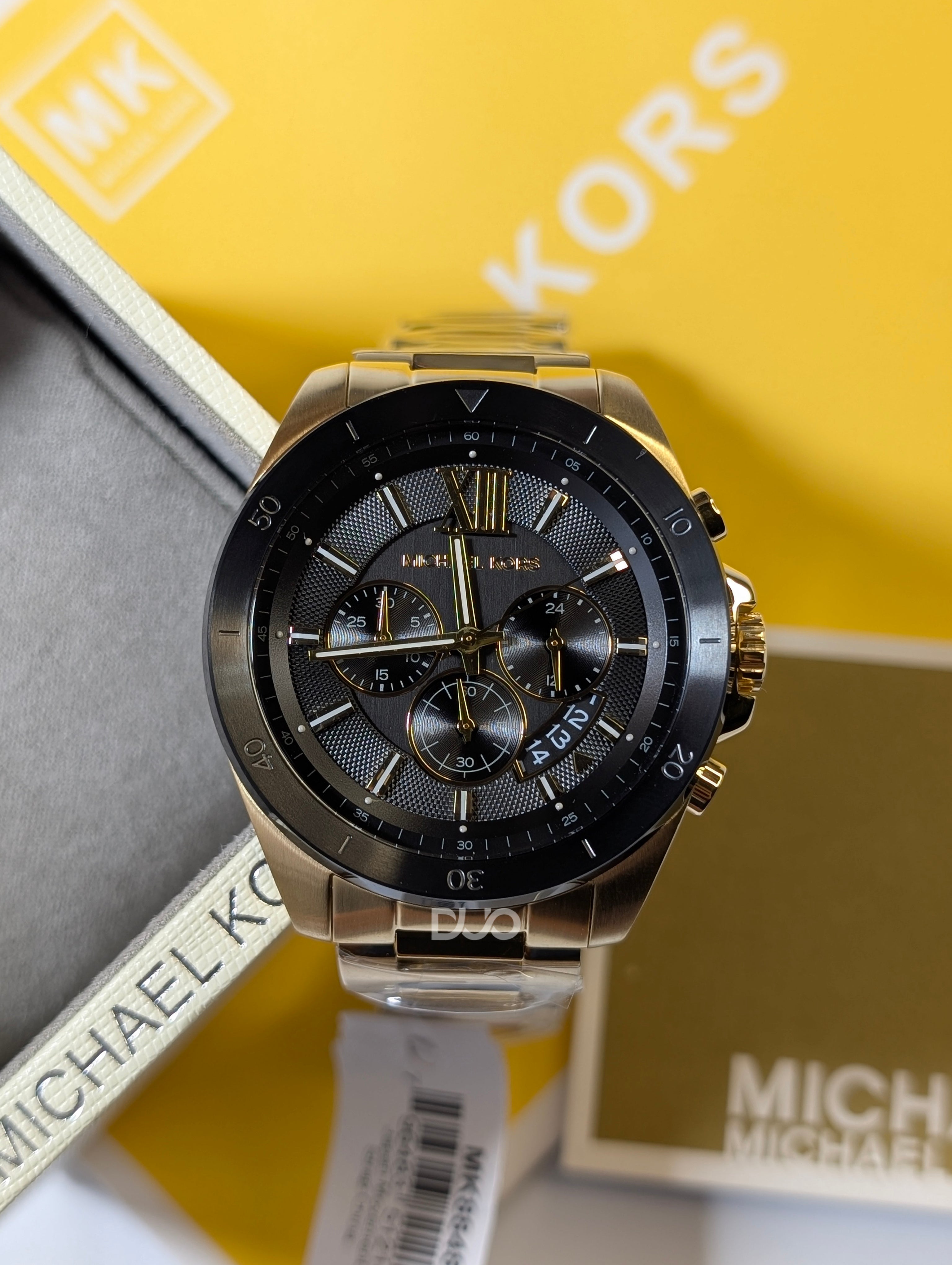 MICHAEL KORS Brecken Chronograph Quartz Crystal Black Dial Men's Watch MK8848