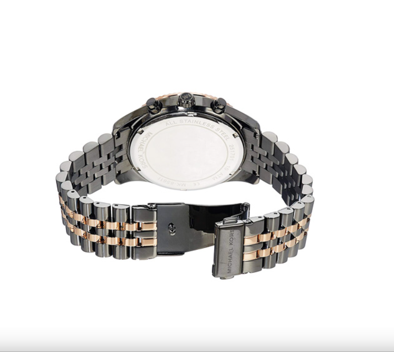 Michael Kors Men’s Lexington Chronograph Quartz Stainless Steel Grey Dial 45mm Watch MK8561