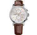 Hugo Boss Men’s Quartz Lather Strap Silver Dial 41mm Watch 1513280