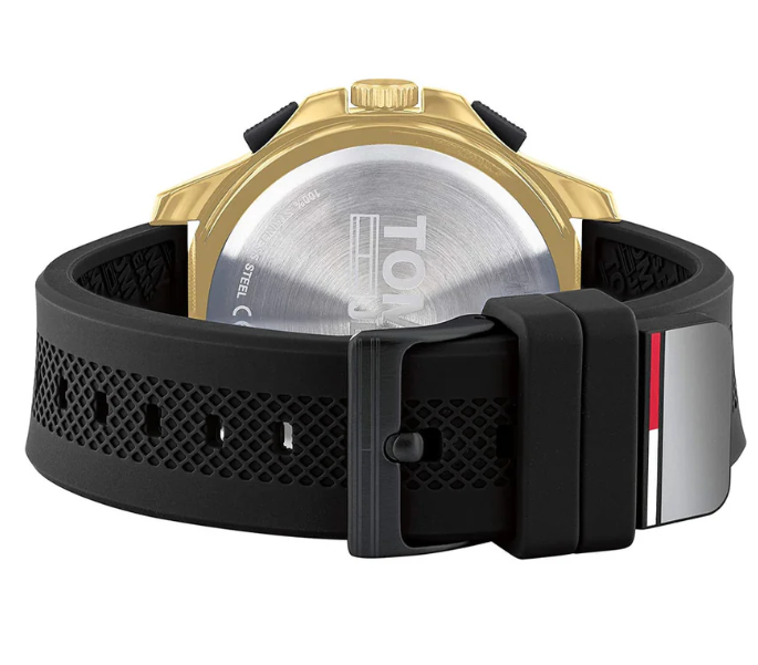 Tommy Hilfiger Men’s Analog Digital Silicone Strap Gold Dial 46mm Watch 1791762
