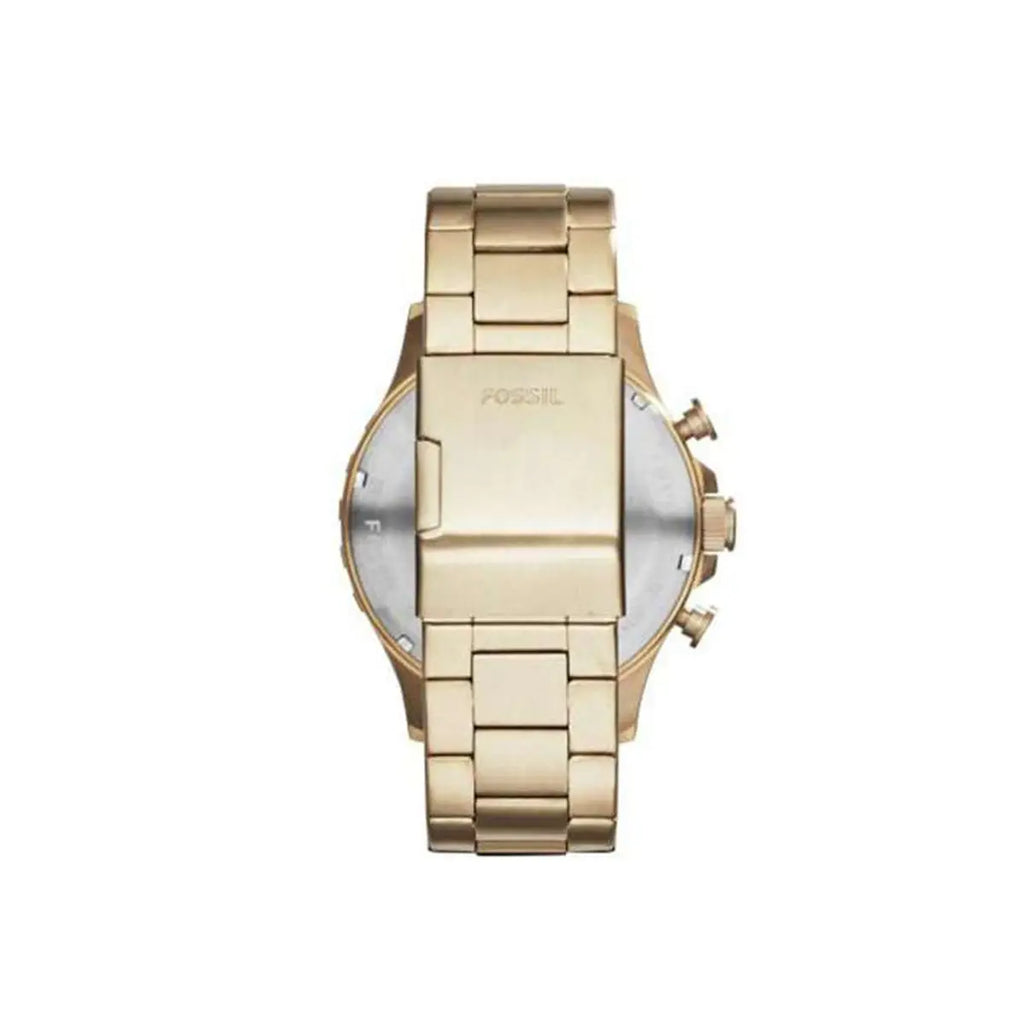 Fossil Men’s Chronograph Quartz Gold Stainless Steel White Dial 44mm Watch FS5348