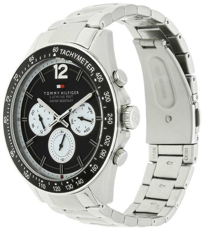 Tommy Hilfiger Men’s Quartz Stainless Steel Black Dial 46mm Watch 1791120
