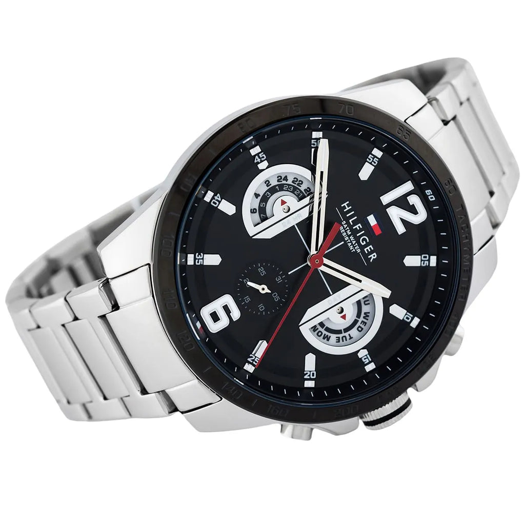 Tommy Hilfiger Men’s Quartz Stainless Steel Black Dial 46mm Watch 1791472