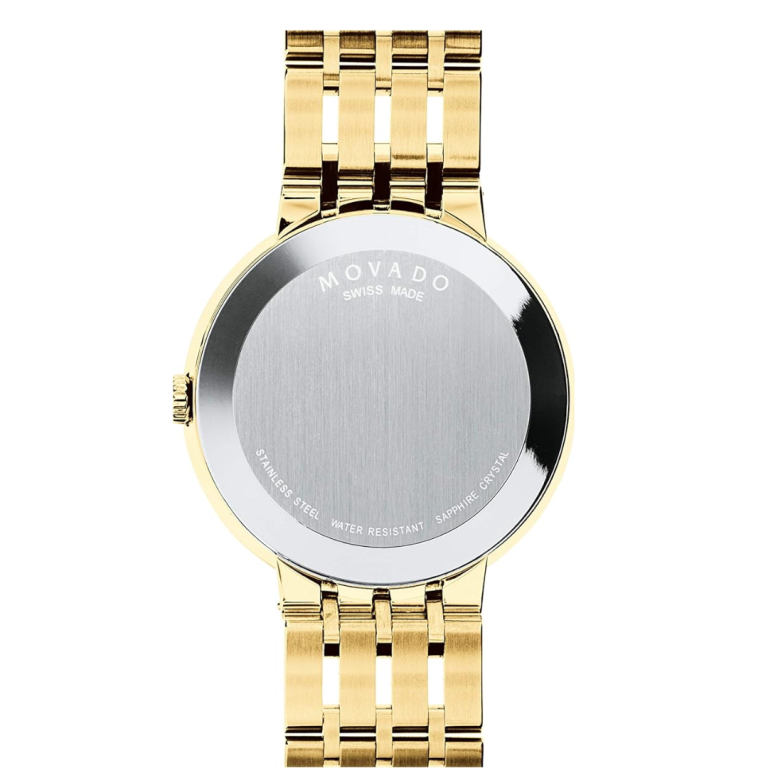 Movado Men’s Swiss Made Quartz Stainless Steel Black Dial 39mm Watch 607059