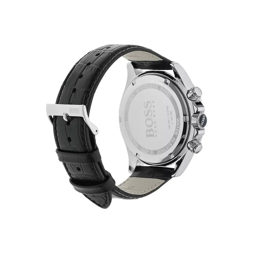 Hugo Boss Men’s Chronograph Quartz Black Leather Watch 1513178