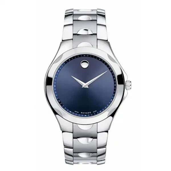 Movado Men’s Swiss Made Quartz Stainless Steel Blue Dial 40mm Watch 606380
