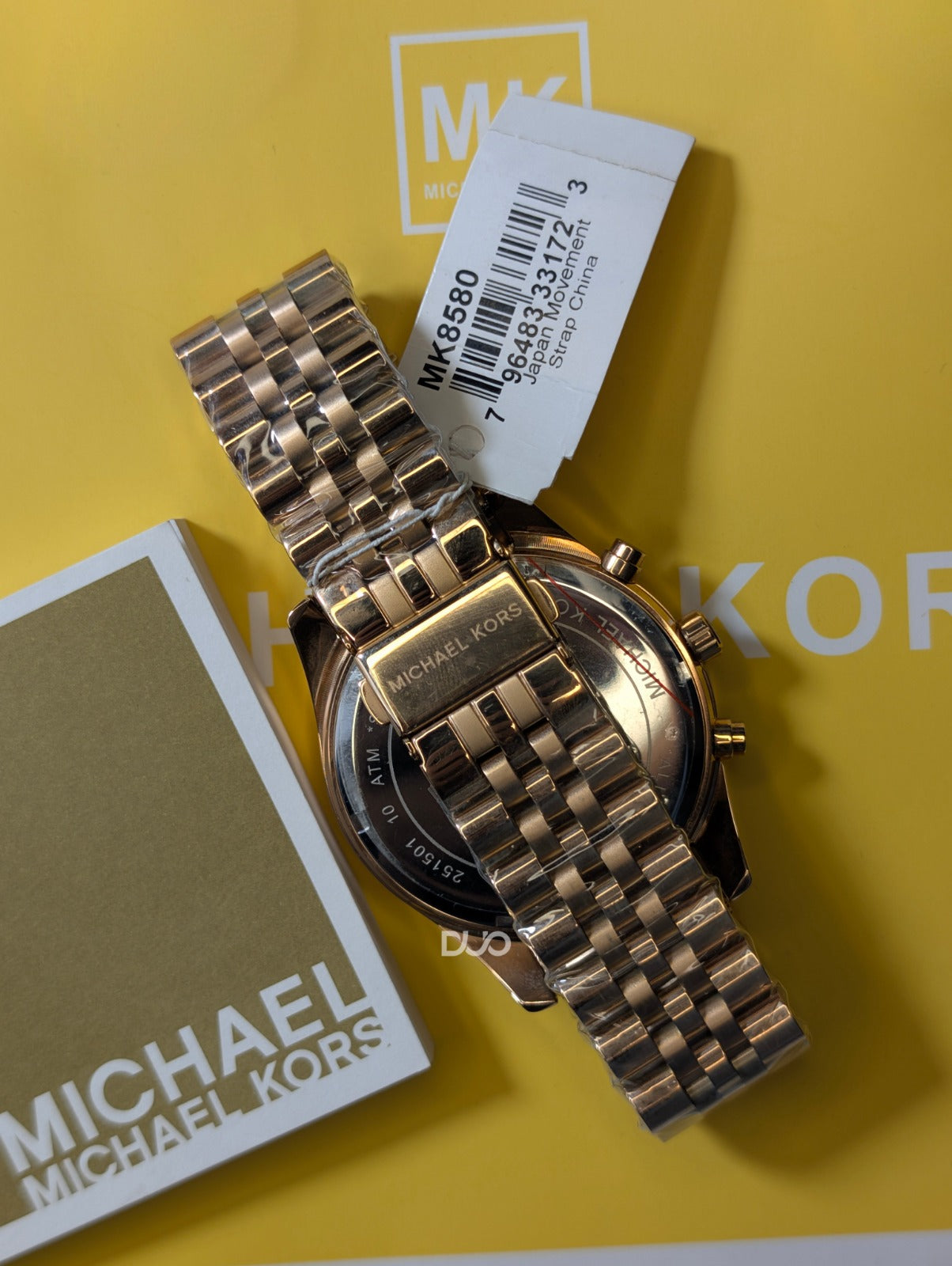 Michael Kors Men’s Analog Quartz Lexington Chronograph Stainless Steel Rose Gold Dial 44mm Watch MK8580