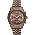 Michael Kors Lexington Chronograph Brown Dial Brown stainless steel Watch For Men - MK8522