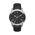Fossil Men’s Chronograph Quartz Leather Strap Black Dial 44mm Watch FS4812