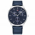 Tommy Hilfiger Men’s Quartz Leather Strap Blue Dial 44mm Watch 1710387