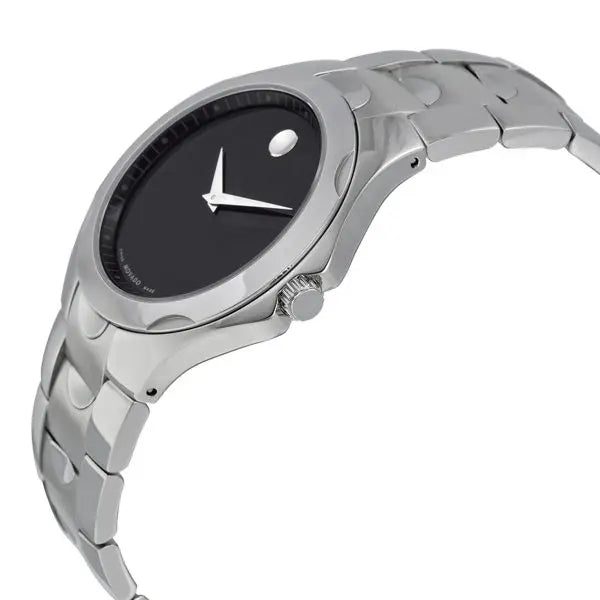 Movado Men’s Swiss Made Quartz Stainless Steel Black Dial 40mm Watch 606378