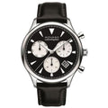 Movado Men’s Swiss Made Quartz Leather Strap Black Dial 43mm Watch 3650005
