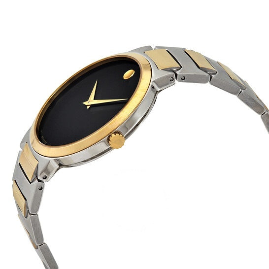 Movado Men’s Swiss Made Quartz Two-tone Stainless Steel Black Dial 38mm Watch 607293