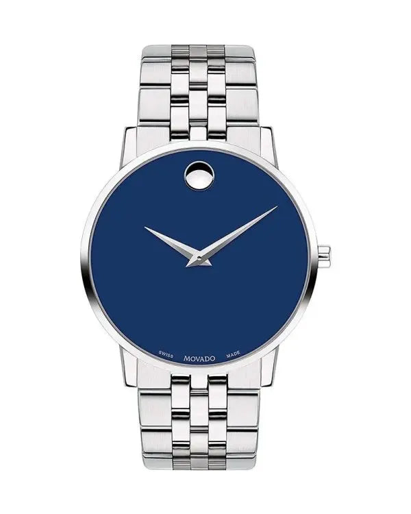 Movado Men’s Swiss Made Quartz Stainless Steel Blue Dial 40mm Watch 607212