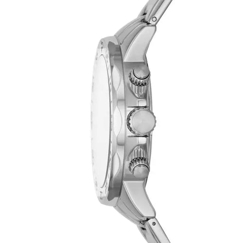 Fossil Men’s Chronograph Quartz Silver Stainless Steel Silver Dial 45mm Watch BQ2490