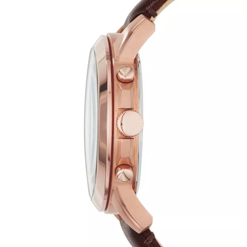 Fossil Men’s Quartz Brown Leather Strap Blue Dial 44mm Watch FS5068