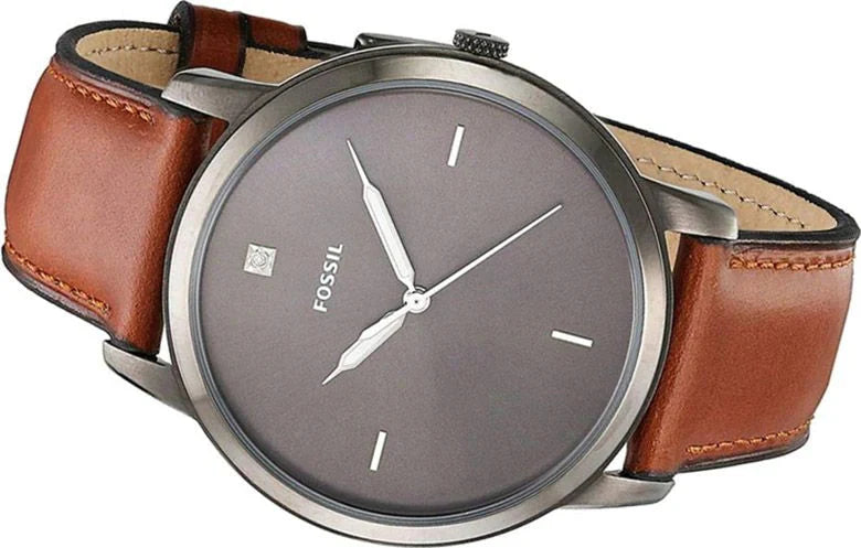 Fossil Men’s Quartz Leather Strap Grey Dial 42mm Watch FS5479