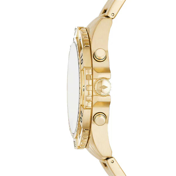 Fossil Men’s Chronograph Quartz Stainless Steel Gold Dial 44mm Watch FS5772