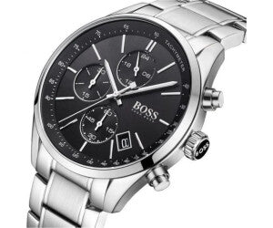 Hugo Boss Men’s Chronograph Quartz Stainless Steel Black Dial 44mm Watch 1513477