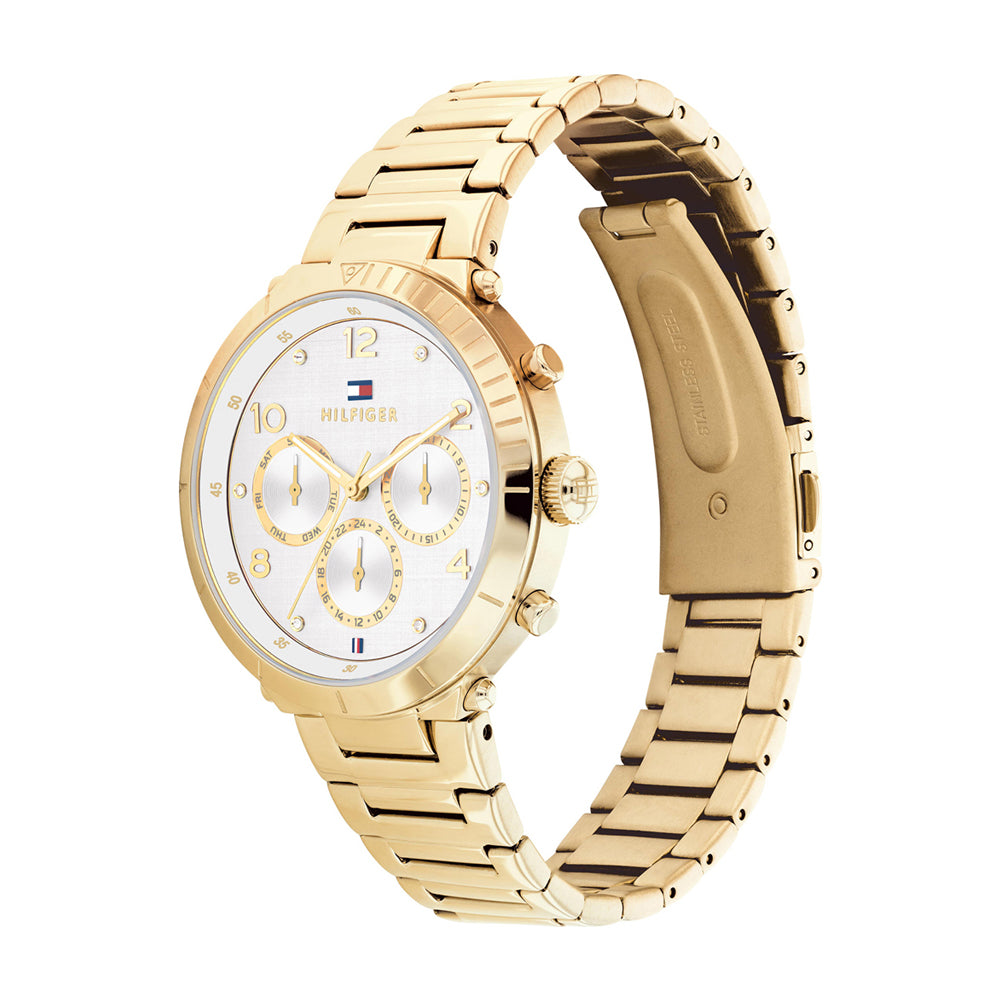 Tommy Hilfiger Women’s Quartz Gold Stainless Steel Silver Dial 38mm Watch 1782490