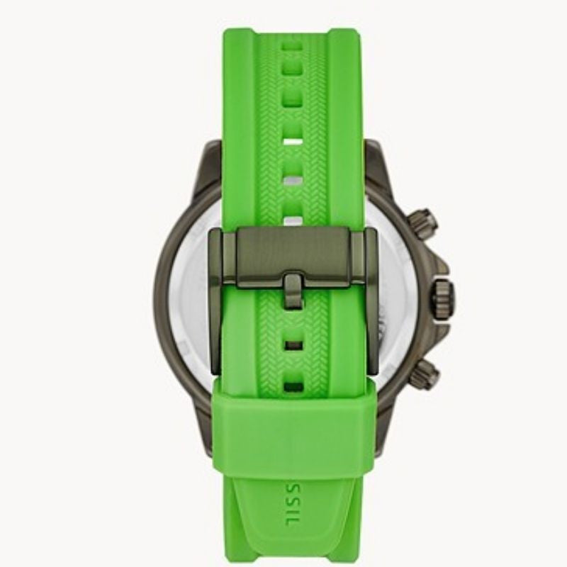 Fossil Men’s Quartz Green Silicone Strap Green Dial 45mm Watch BQ2501