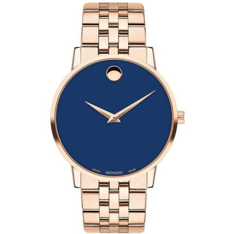 Movado Men’s Swiss Made Quartz Stainless Steel Blue Dial 40mm Watch 607353