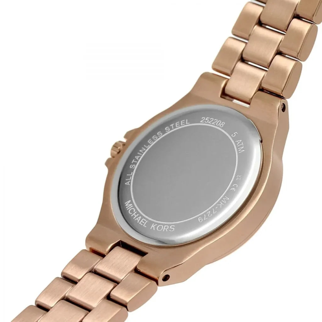 Michael Kors Women’s Quartz Rose Gold Stainless Steel Silver Dial 33mm Watch MK7279