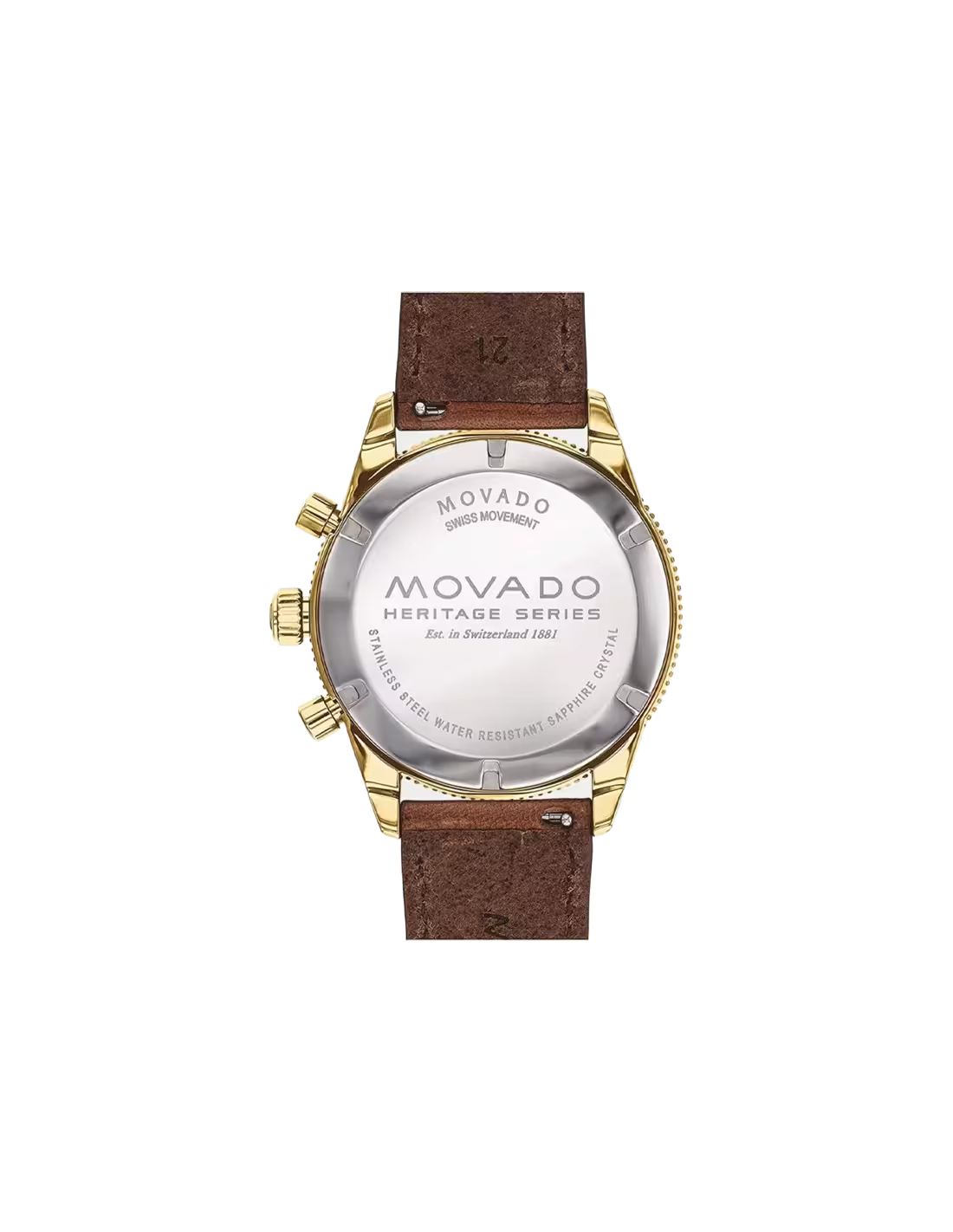 Movado Men’s Quartz Swiss Made Leather Strap Green Dial 42mm Watch 3650062