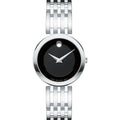 Movado Women’s Quartz Swiss Made Stainless Steel Black Dial 28mm Watch 607051