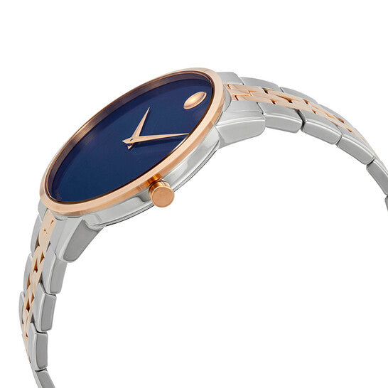 Movado Men’s Quartz Swiss Made Stainless Steel Blue Dial 40mm Watch 607267