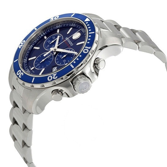 Movado Men’s Quartz Swiss Made Stainless Steel Blue Dial 42mm Watch 2600141