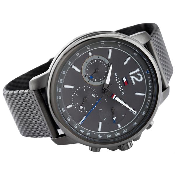Tommy Hilfiger Men’s Chronograph Quartz Stainless Steel Grey Dial 46mm Watch 1791530