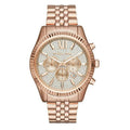 Michael Kors Men’s Analog Quartz Lexington Chronograph Stainless Steel Rose Gold Dial 44mm Watch MK8580