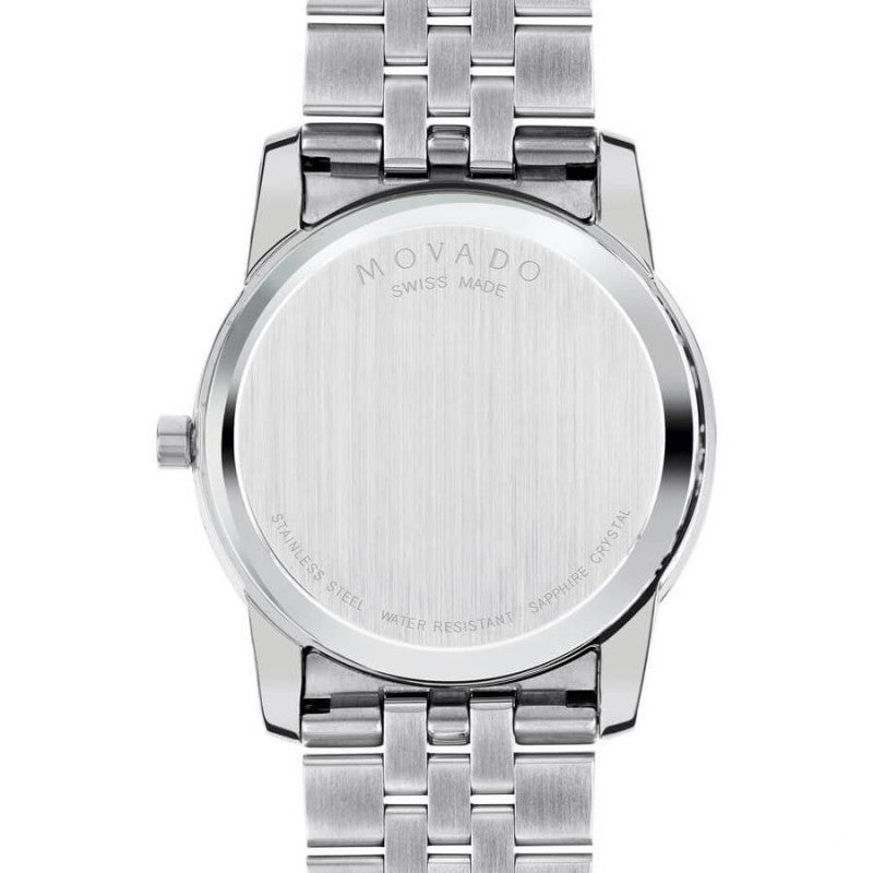 Movado Men’s Quartz Swiss Made Stainless Steel Black Dial 40mm Watch 606878