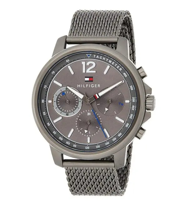Tommy Hilfiger Men’s Chronograph Quartz Stainless Steel Grey Dial 46mm Watch 1791530