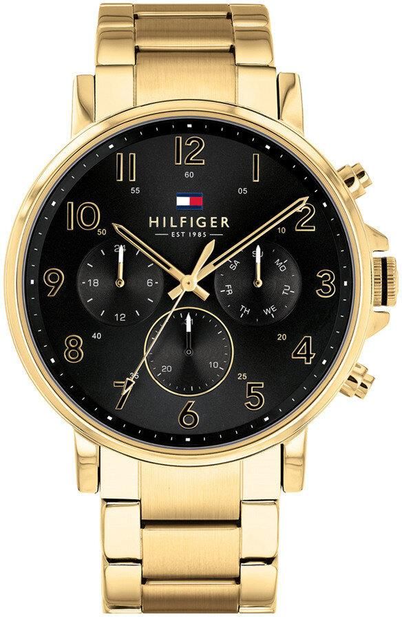 Tommy Hilfiger Men’s Quartz Gold Stainless Steel Black Dial 44mm Watch 1791978