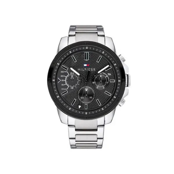 Tommy Hilfiger Men’s Quartz Stainless Steel Black Dial 48mm Watch 1791564