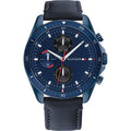 Tommy Hilfiger Men’s Quartz Blue Leather Strap Blue Dial 44mm Watch 1791839