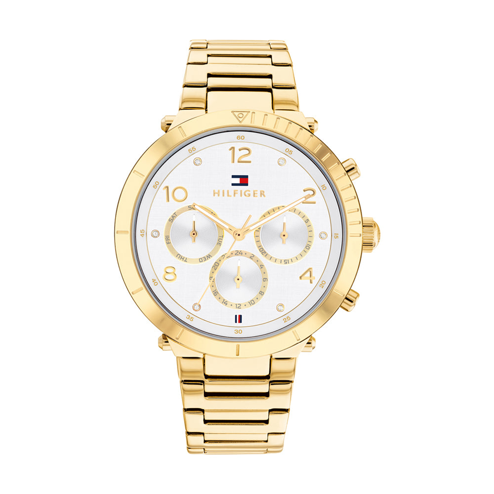 Tommy Hilfiger Women’s Quartz Gold Stainless Steel Silver Dial 38mm Watch 1782490